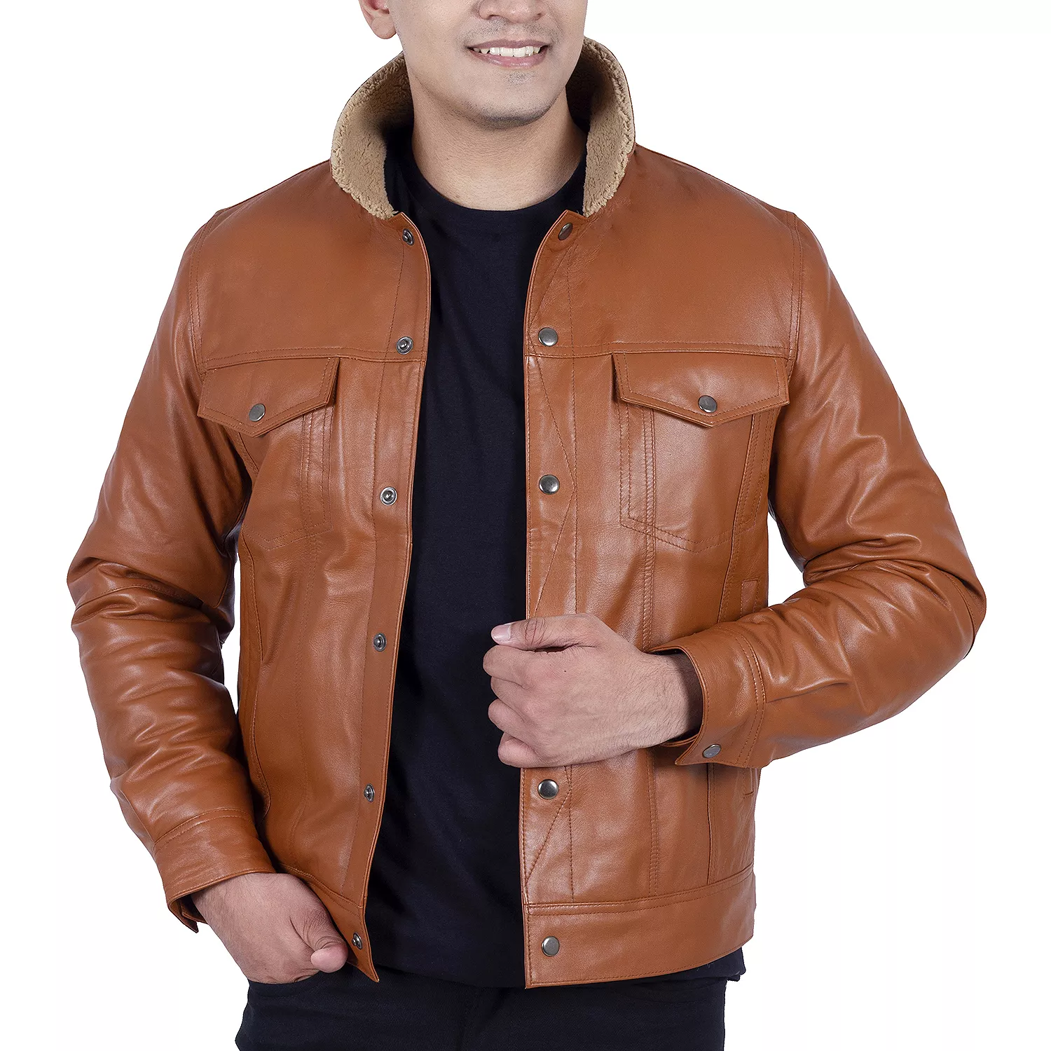 5280003.webp Men’s Franchise Club Ace Leather Jacket - Image 1