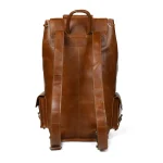 Vintage Full-Grain Buffalo Leather Travel Backpack - Image 4