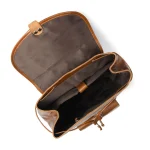 Vintage Full-Grain Buffalo Leather Travel Backpack - Image 3