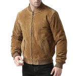 Men’s BGSD Urban Suede Leather Bomber Jacket - Image 3