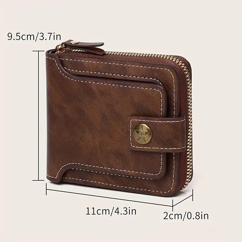 thelegacyleather-17.jpg Men’s Premium Leather Wallet – Multi-Pocket Zipper Bifold - Image 1