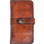 Vintage Brown Leather Multi-Slot Wallet with Zipper Pocket - Image 4