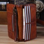 Vintage Brown Leather Multi-Slot Wallet with Zipper Pocket